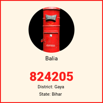 Balia pin code, district Gaya in Bihar