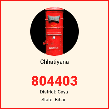 Chhatiyana pin code, district Gaya in Bihar