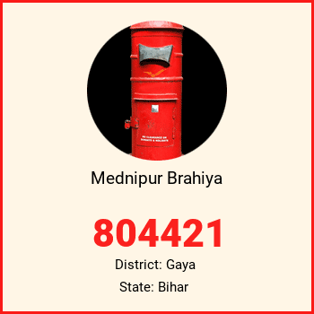 Mednipur Brahiya pin code, district Gaya in Bihar