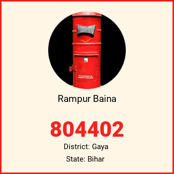 Rampur Baina pin code, district Gaya in Bihar