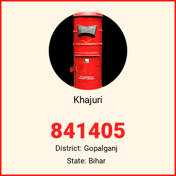 Khajuri pin code, district Gopalganj in Bihar