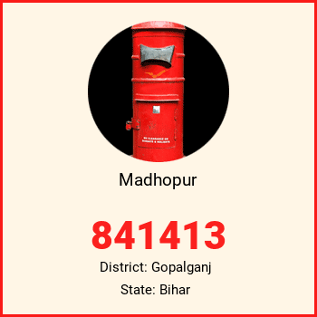 Madhopur pin code, district Gopalganj in Bihar