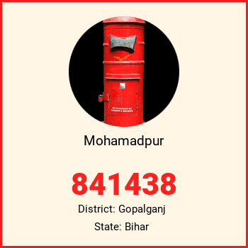 Mohamadpur pin code, district Gopalganj in Bihar