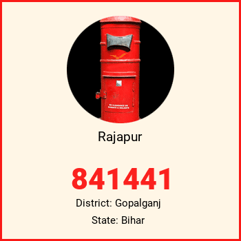 Rajapur pin code, district Gopalganj in Bihar