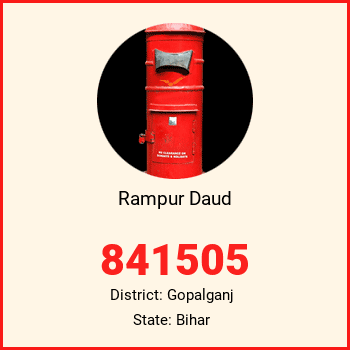 Rampur Daud pin code, district Gopalganj in Bihar