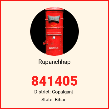 Rupanchhap pin code, district Gopalganj in Bihar