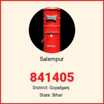 Salempur pin code, district Gopalganj in Bihar