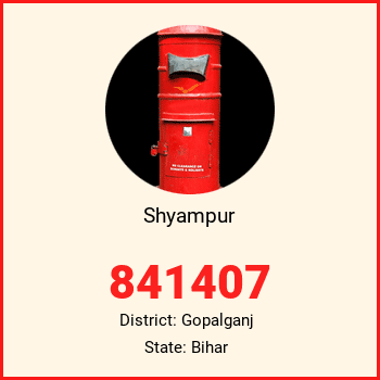 Shyampur pin code, district Gopalganj in Bihar