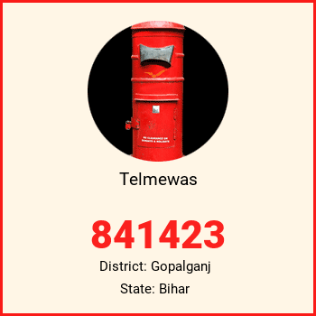 Telmewas pin code, district Gopalganj in Bihar