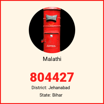 Malathi pin code, district Jehanabad in Bihar