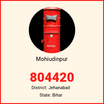 Mohiudinpur pin code, district Jehanabad in Bihar