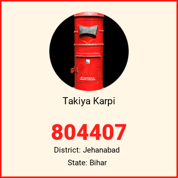 Takiya Karpi pin code, district Jehanabad in Bihar