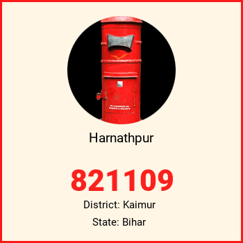Harnathpur pin code, district Kaimur in Bihar