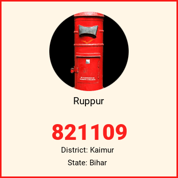 Ruppur pin code, district Kaimur in Bihar