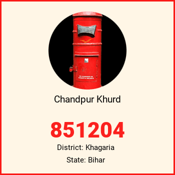 Chandpur Khurd pin code, district Khagaria in Bihar