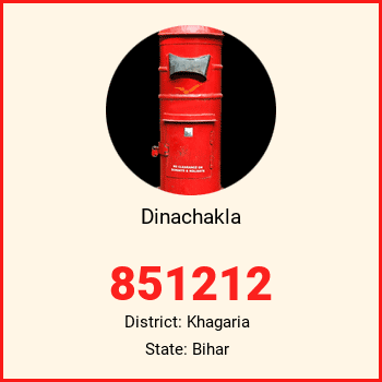 Dinachakla pin code, district Khagaria in Bihar