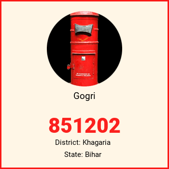 Gogri pin code, district Khagaria in Bihar