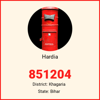 Hardia pin code, district Khagaria in Bihar