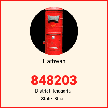 Hathwan pin code, district Khagaria in Bihar