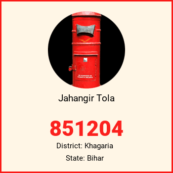 Jahangir Tola pin code, district Khagaria in Bihar