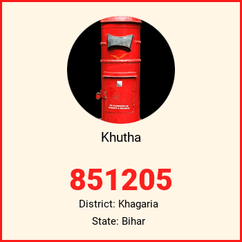 Khutha pin code, district Khagaria in Bihar