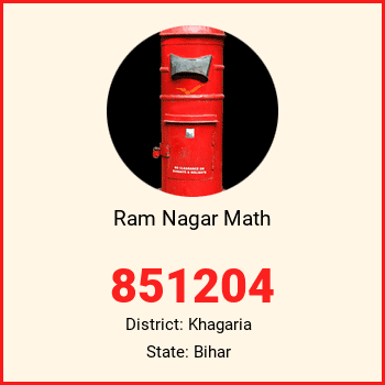 Ram Nagar Math pin code, district Khagaria in Bihar