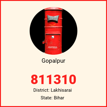 Gopalpur pin code, district Lakhisarai in Bihar
