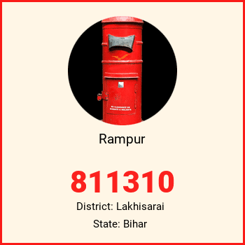 Rampur pin code, district Lakhisarai in Bihar