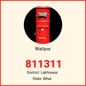 Walipur pin code, district Lakhisarai in Bihar