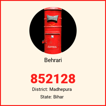 Behrari pin code, district Madhepura in Bihar