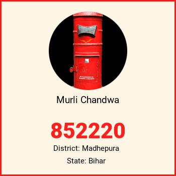 Murli Chandwa pin code, district Madhepura in Bihar