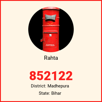 Rahta pin code, district Madhepura in Bihar