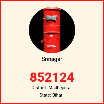 Srinagar pin code, district Madhepura in Bihar