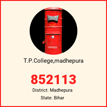 T.P.College,madhepura pin code, district Madhepura in Bihar