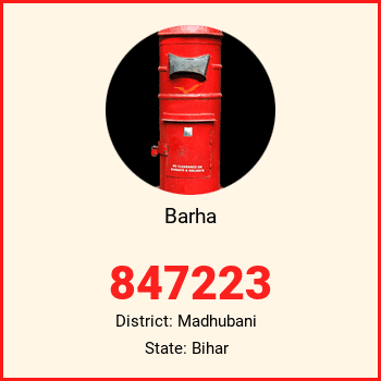 Barha pin code, district Madhubani in Bihar