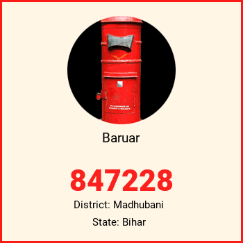 Baruar pin code, district Madhubani in Bihar
