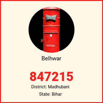 Belhwar pin code, district Madhubani in Bihar