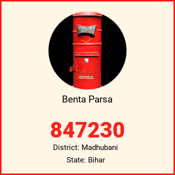 Benta Parsa pin code, district Madhubani in Bihar