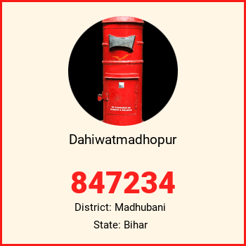 Dahiwatmadhopur pin code, district Madhubani in Bihar