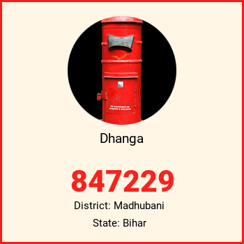Dhanga pin code, district Madhubani in Bihar
