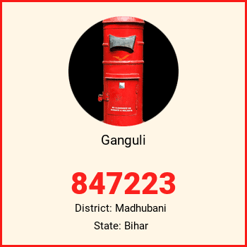 Ganguli pin code, district Madhubani in Bihar