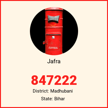 Jafra pin code, district Madhubani in Bihar