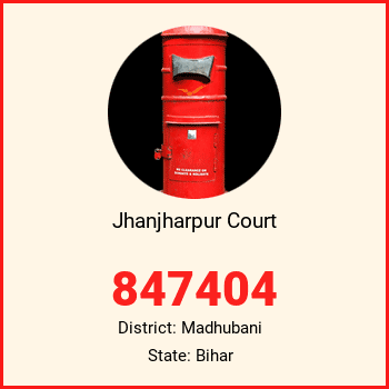 Jhanjharpur Court pin code, district Madhubani in Bihar