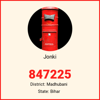 Jonki pin code, district Madhubani in Bihar