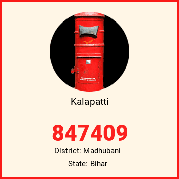 Kalapatti pin code, district Madhubani in Bihar