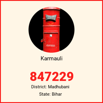 Karmauli pin code, district Madhubani in Bihar