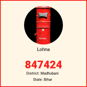 Lohna pin code, district Madhubani in Bihar