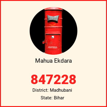 Mahua Ekdara pin code, district Madhubani in Bihar