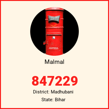 Malmal pin code, district Madhubani in Bihar