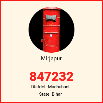 Mirjapur pin code, district Madhubani in Bihar
